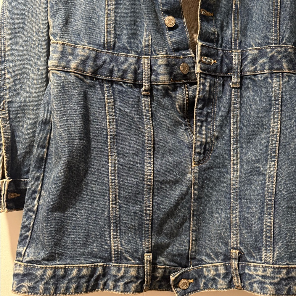 Zara Dark Blue Denim Dress - Picture 3 of 4
